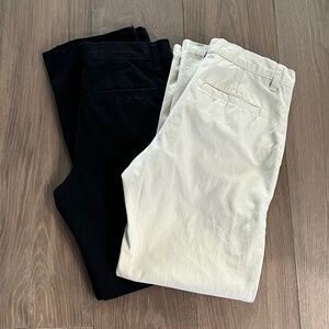 (2) Old Navy Classic Khakis Size 28 x 30